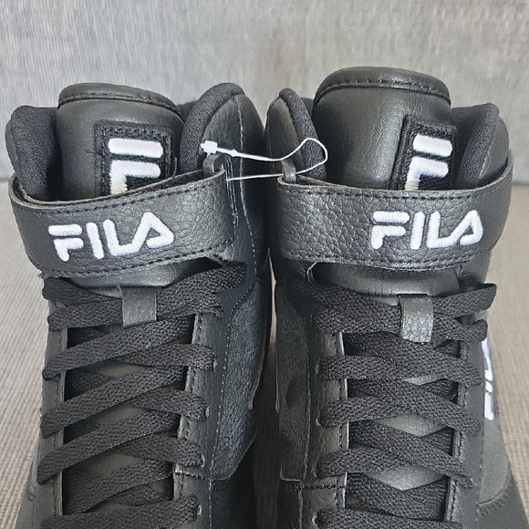 Fila Black Leather High-Tops with Gum Sole For Men, Size 8, NWOT main image 10